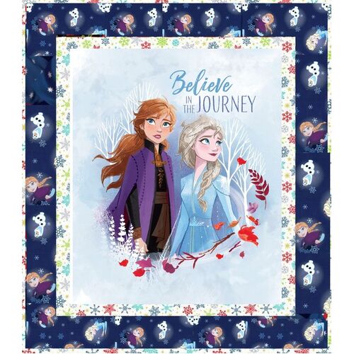 Licensed Disney Frozen Quilt Panel Fabric Kit
