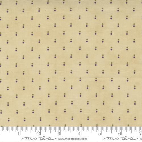 Fabric Remnant-Moda Iris & Ivy Double Dot Dots Ivory 82cm