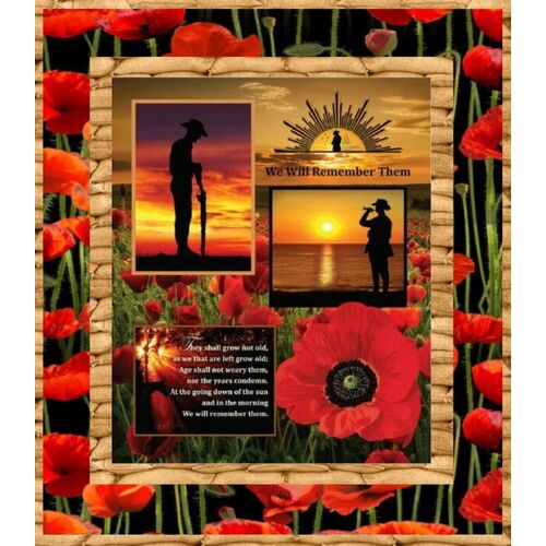 Remembering ANZAC Soldiers Quilt Panel Kit #2