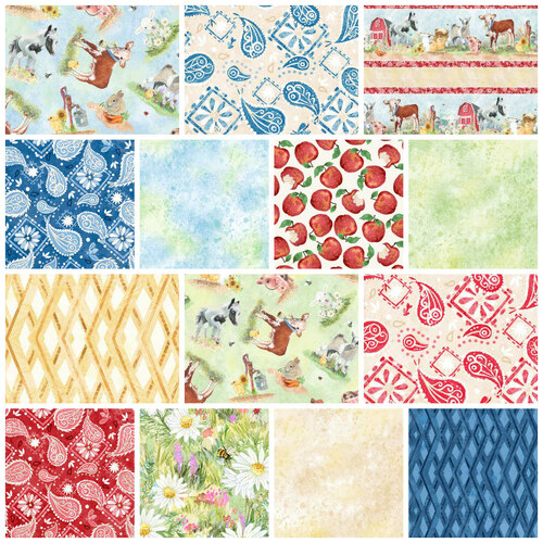 Barnyard Babies Farm Animals Fabric Bundle