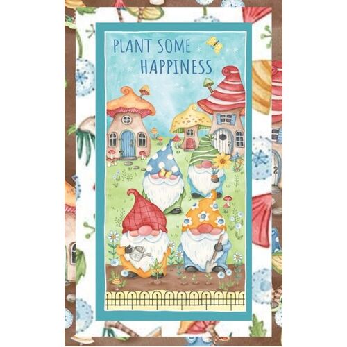 Better Gnomes and Gardens Quilt Panel Fabric Kit