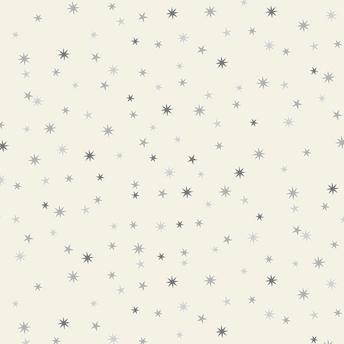 Fabric Remnant- Scandi Christmas Scattered Stars 56cm