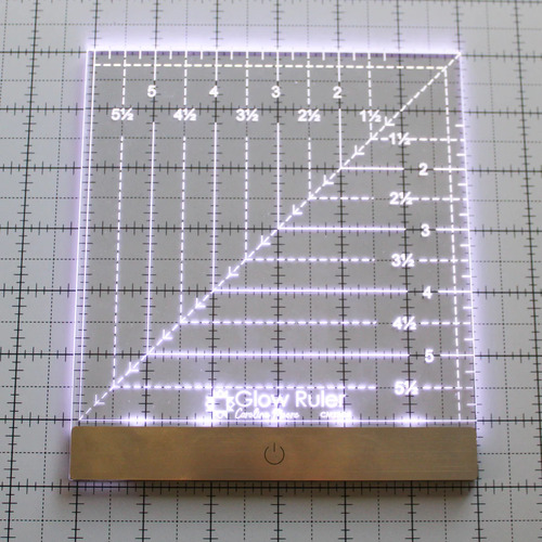 NEW Carolina Moore RH Glow Ruler 6" Square with USB Charger
