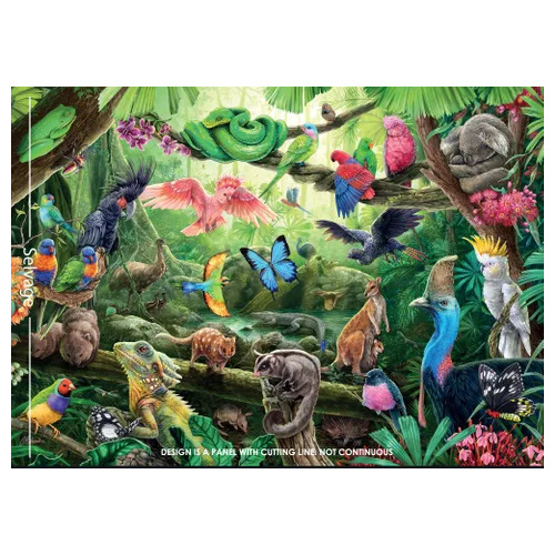 Carlie Edwards Collection Rainforest Animals 108" Panel DV6047