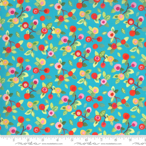 Fabric Remnant-  Moda Fanciful Forest Flower Blossom 72cm