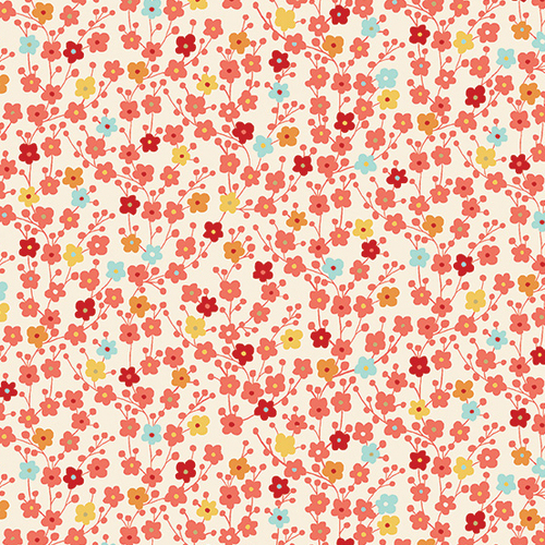 Fabric Remnant-Michiko Blossom Oriental Floral 56cm