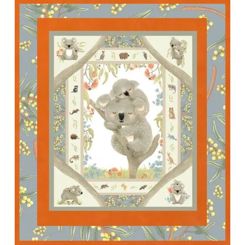 Jen Digital Art Australian Koala Quilt Panel Kit