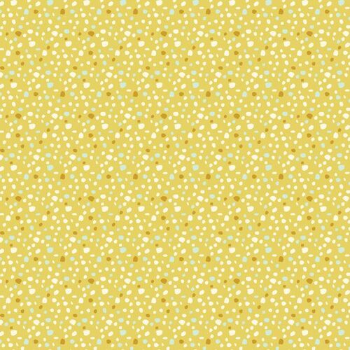 Playful Spring Scattered Irregular Dots Mustard DV6344