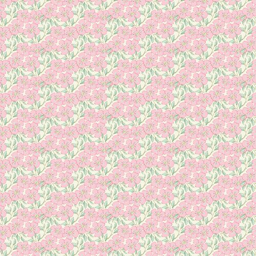 Playful Spring Daisy Floral Stripe Pink DV6343