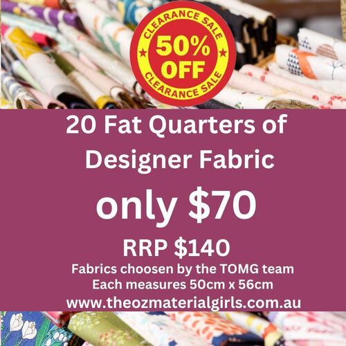 20 Fat Quarters FQs Mystery Designer 100% Cotton Fabric  - Limited Stock