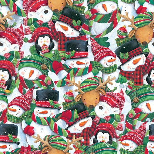 Super Sale Snowmen Penguin Collage Christmas BQ2231 066