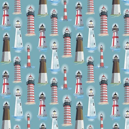 Super Sale Ocean Blue Lighthouses TTCD1294 