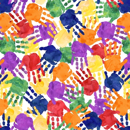 Super Sale Allover Hands Finger Painting BQ2207 001