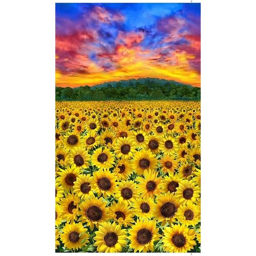 Super Sale Sunflower Sunset 24" Panel TTC1131 