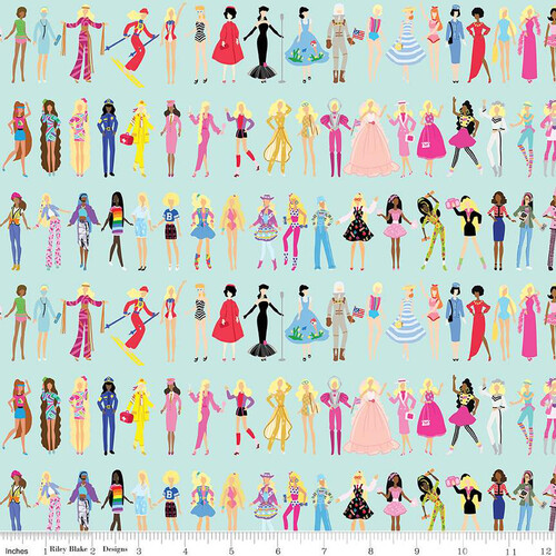 Riley Blake Barbie™ World Girls Dolls Powder 15021