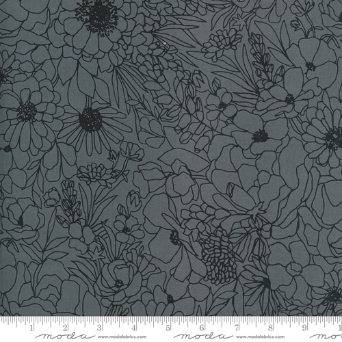 Fabric Remnant - 	Moda Illustrations Modern Florals 90cm