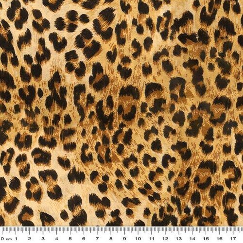 Fabric Remnant - African Safari Cheetah Skin Animal Print 46cm