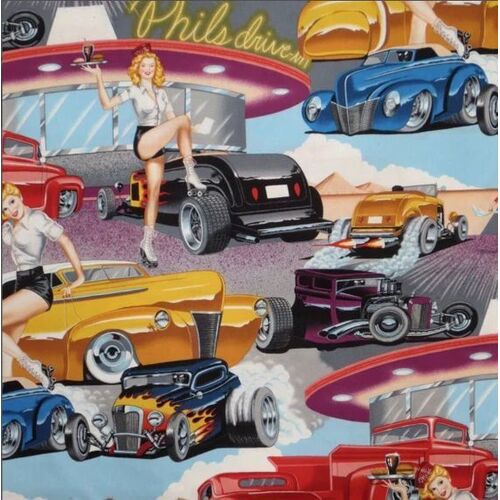 Fabric Remnant | Alexander Henry Phil's Retro Drive In 82cm