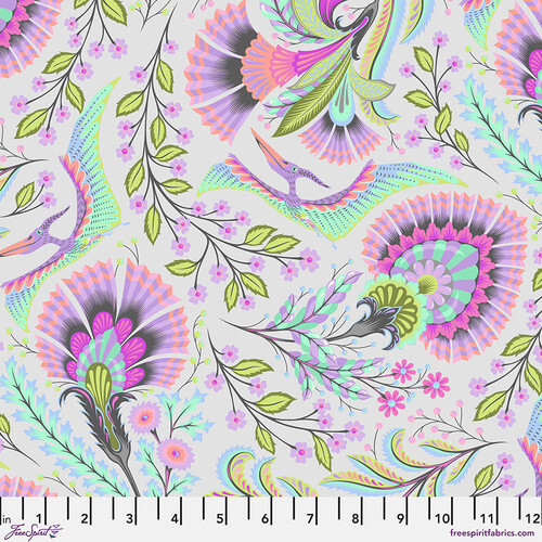 Tula Pink Roar Wing It Pterodactyl Floral PWTP225-MIST