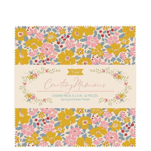 Tilda Creating Memories Spring 5" Charm Fabric Squares