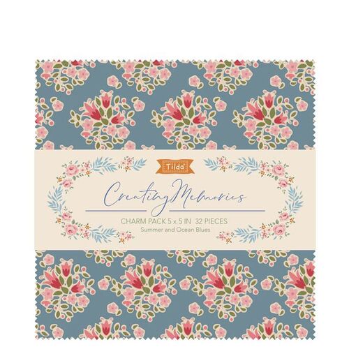 Tilda Creating Memories Summer 5" Fabric Charm Squares