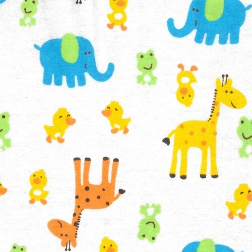 Wincyette Brushed Cotton Flannel Baby Animals 30440-111