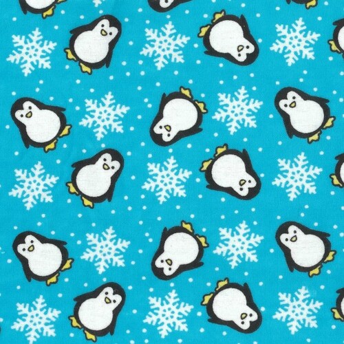 Wincyette Brushed Cotton Flannel Baby Penguins 30440-108