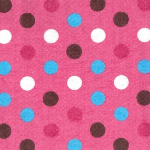 Wincyette Brushed Cotton Flannel Spots Pink  30440-103