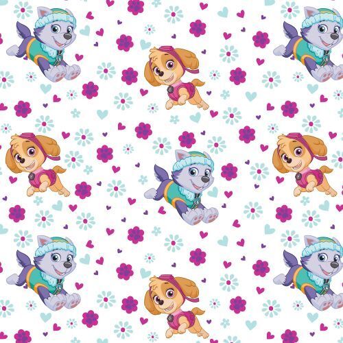 Fabric Remnant -	Licensed Paw Patrol Pup Power 76cm