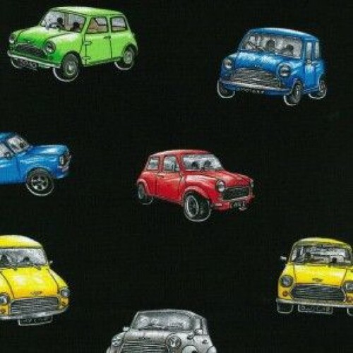 Fabric Remnant -Magic Minis Cars 90cm