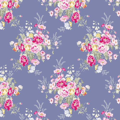 Tanya Whelan Amelie Shabby Pink Rosed Fabric Lilac TW219 blue