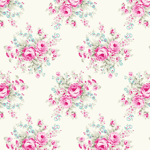 Tanya Whelan Amelie Shabby Pink Roses Fabric TW21 Pink