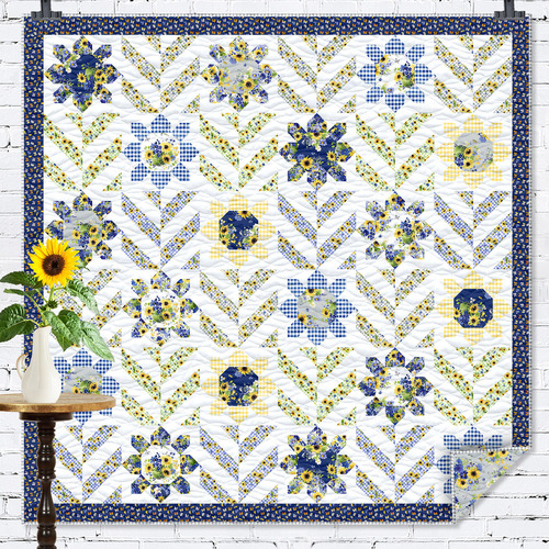 Sunflower Bouquets Spring Fling Quilt Kit 78" x 78" 