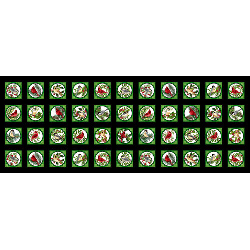 Winter Garden Christmas 3" Stamps Black 2825-99