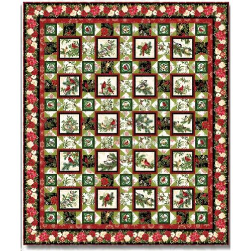 Winter Garden Christmas Quilt Kit 65” x 77”