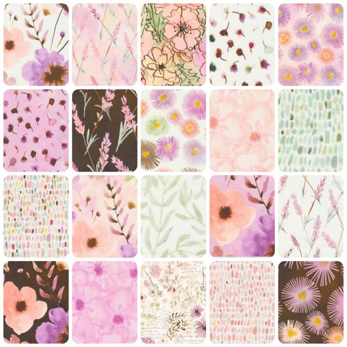 Moda Blooming Lovely Watercolours 1/2 Metre Fabric Bundle