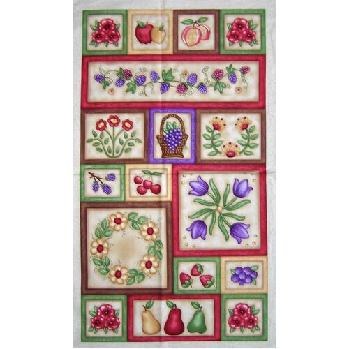 Super Sale Orchard Park Fruit Floral 24" Panel OPAR 439 E