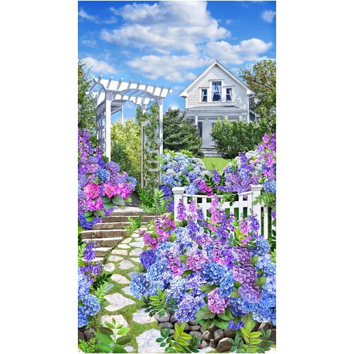 Michael Miller Hydrangea Dreams Spring Cottage 24" Panel 3085-65