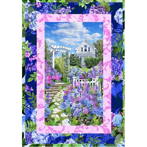 Michael Miller Hydrangea Dreams Panel Quilt Kit