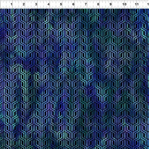 Fabric Remnant- Sci Fi Connector Geo Royal 59cm