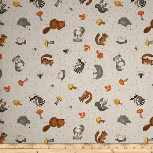 Cute Critters Animals Toss Grey