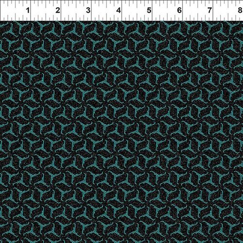 Fabric Remnant -Sci Fi Atomic Geo 75cm