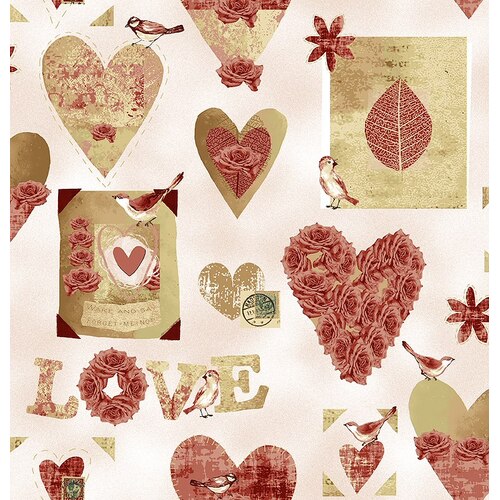 Super Sale Marsala Love Birds Hearts 4507 877