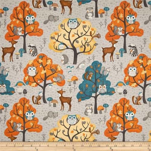 Cute Critters Woodlands Grey