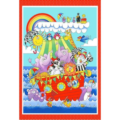 Noah's Story Novelty Ark Animals 30" Panel Multi 9460P-81