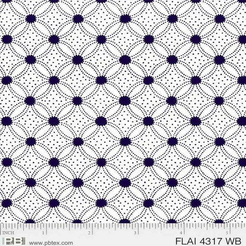 Fabric Remnant-Flair Interlocking Coins FLAI 4317 WB -90cm