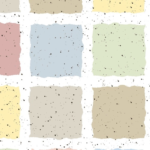 $6.95/Metre - Love Is Soft Edge Squares Multi