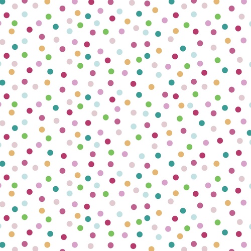 Fabric Remnant -Tropical Zoo Scattered Dots Multi 58cm