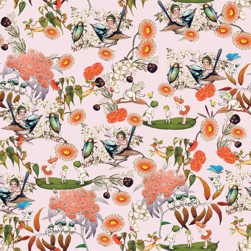 May Gibbs Snugglepot Cuddlepie Native Berries Pink MG1014