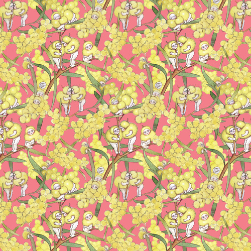 May Gibbs Blossom Babies Wattle Floral Rose MG1005